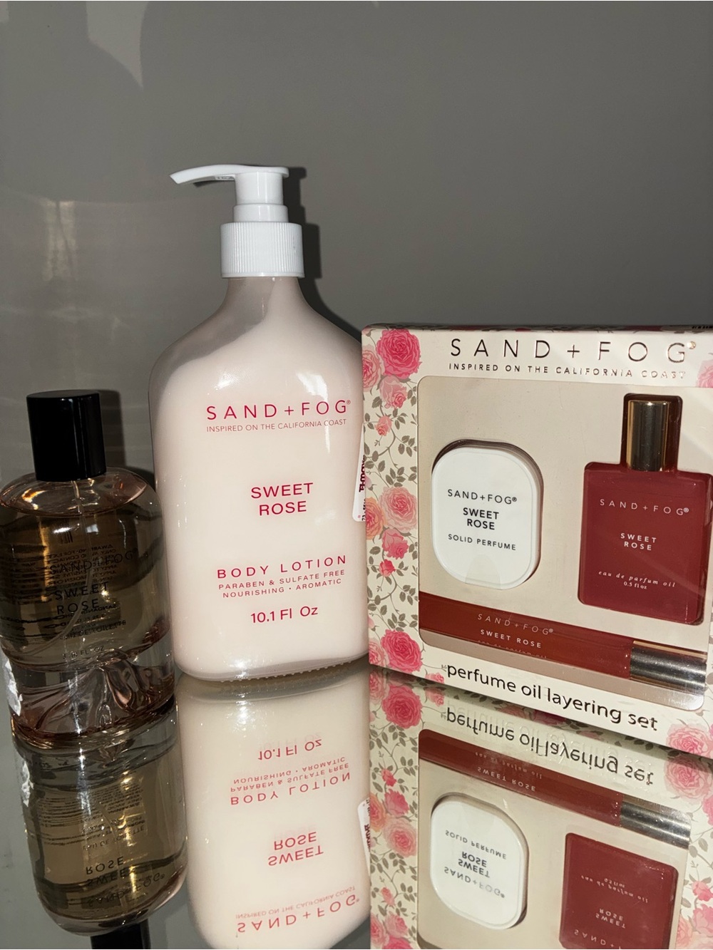 Sand and Fog Sweet Rose set